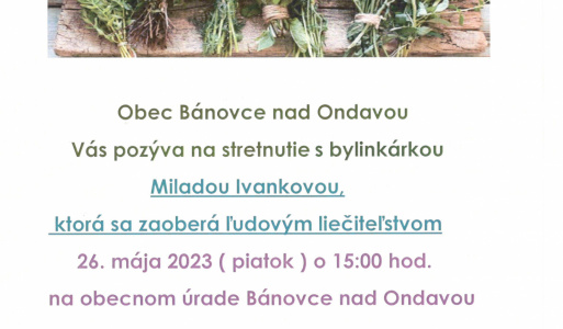 Beseda s bylinkárkou 26.5.2023 